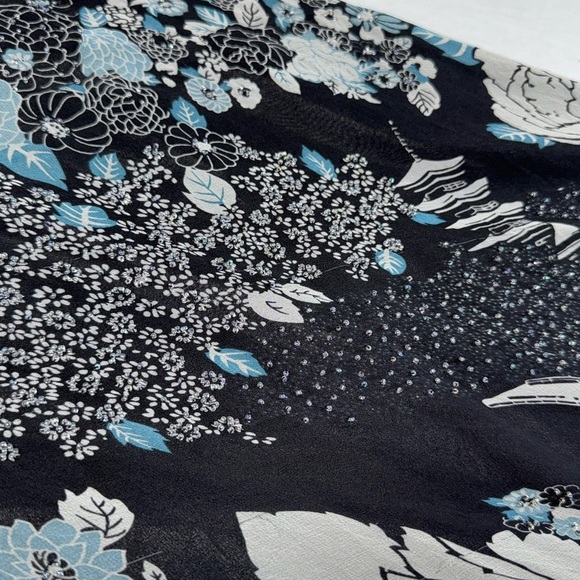 Ice Black & Blue Floral Maxi Skirt - Picture 2 of 7